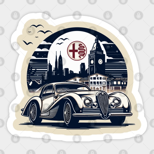 Alfa Romeo 6C Sticker by Vehicles-Art